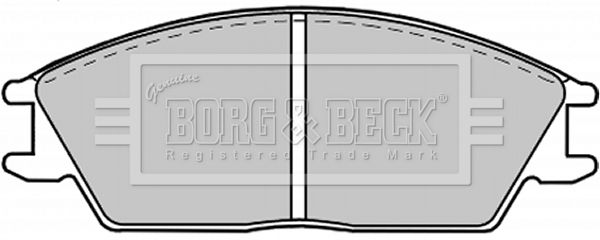 BORG & BECK Комплект тормозных колодок, дисковый тормоз BBP1268